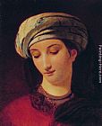 Francois Joseph Navez Portrait of a Woman with a Turban painting